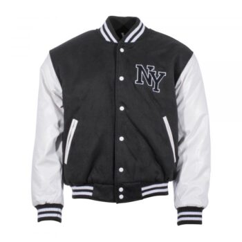 Mil-Tec NY Baseballjacke Patch schwarz weiß