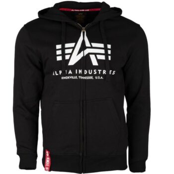 Alpha Industries Pullover Hoodie Basic Zip schwarz