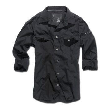 Brandit Hemd Slim-Fit Shirt schwarz