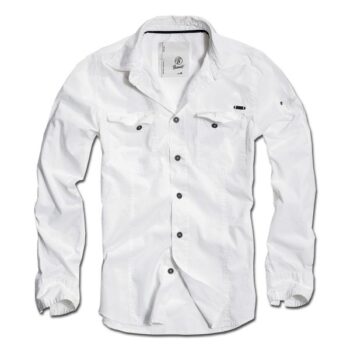 Brandit Hemd Slim-Fit Shirt weiß