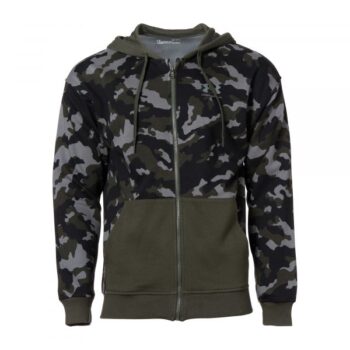 Under Armour Herren Oberteil Rival Fleece Camo Zip grün