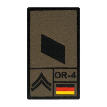 Café Viereck Rank Patch Korporal rechts oliv