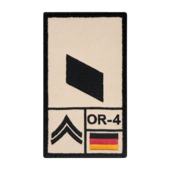 Café Viereck Rank Patch Korporal rechts sand