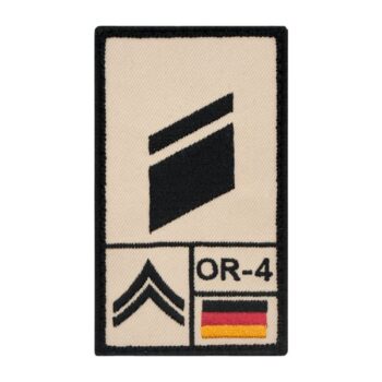 Café Viereck Rank Patch Stabskorporal links sand