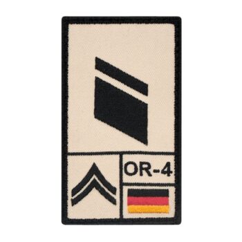 Café Viereck Rank Patch Stabskorporal rechts sand