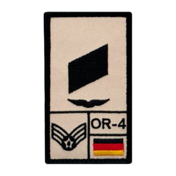 Café Viereck Rank Patch Korporal Luftwaffe links sand