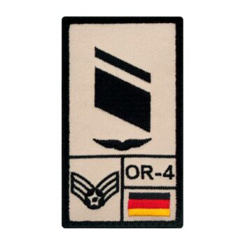 Café Viereck Rank Patch Stabskorporal Luftwaffe rechts sand