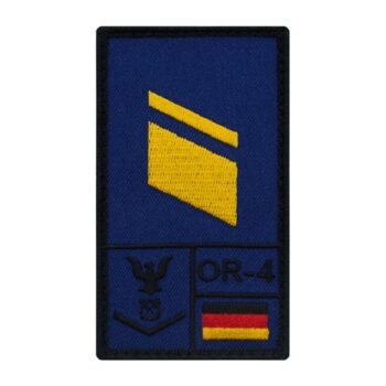 Café Viereck Rank Patch Stabskorporal Marine rechts blau