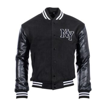 Mil-Tec Baseballjacke NY mit Patch schwarz