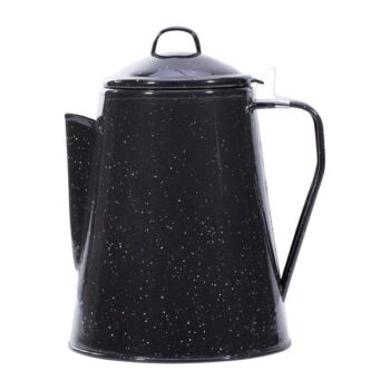 Mil-Tec Kaffeekanne Emaille mit Percolator schwarz