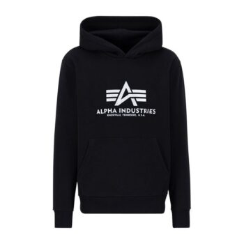 Alpha Industries Hoodie Basic Carbon schwarz silber