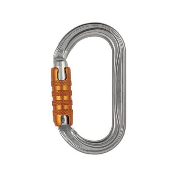 Petzl Ovalkarabiner OK Triact-Lock silberfarben