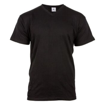 T-Shirt V-Neck schwarz