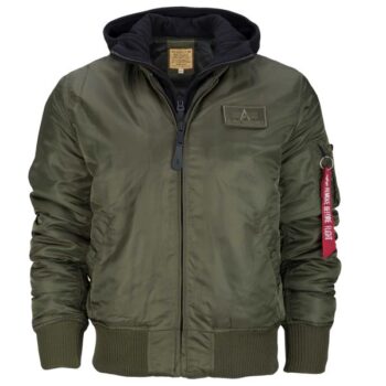 Alpha Industries Fliegeracke MA-1 D-Tec dark green schwarz