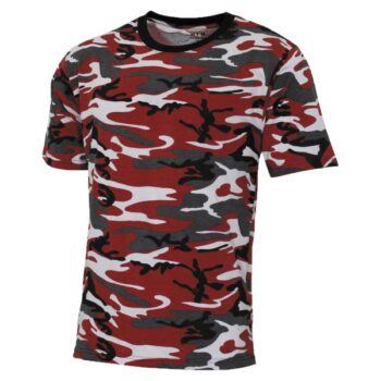 MFH T-Shirt US Streetstyle rot-camo