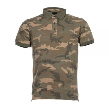 Mil-Tec Shirt Poloshirt Prewash Co Pikee woodland