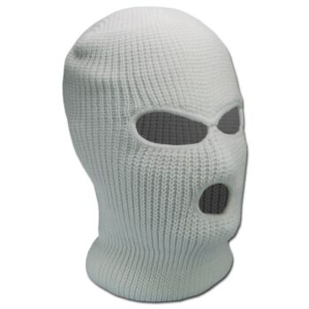 Mil-Tec Kopfhaube Balaclava Polyacryl 3-Loch weiß