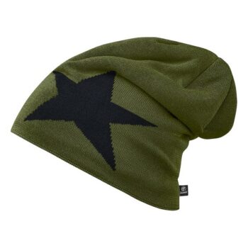 Brandit Beanie Jersey Star oliv schwarz