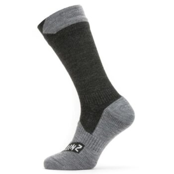 Sealskinz Socken Waterproof All Weather Mid Length schwarz grau