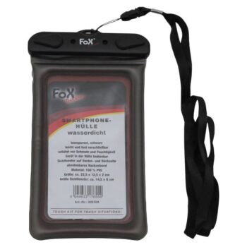 Fox Outdoor Smartphone Hülle wasserdicht transparent schwarz