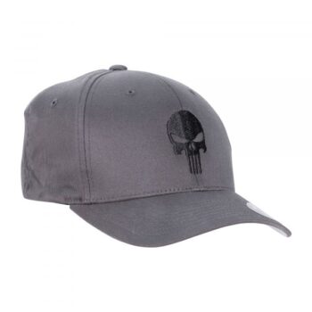 Café Viereck Cap Flexfit Punisher grau schwarz