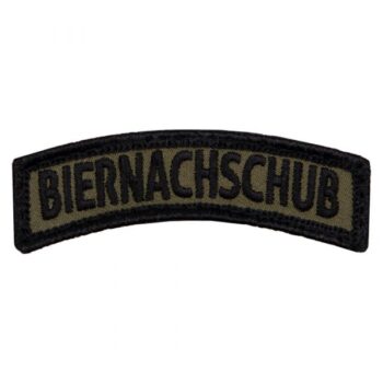 Café Viereck Patch Biernachschub TAB oliv schwarz