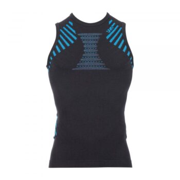 UYN Unterhemd Running Ultra1 Sleeveless Männer schwarz blau