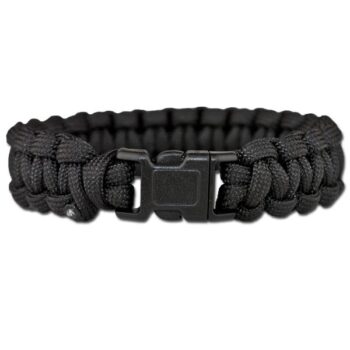 Survival Fallschirmleinen-Armband schwarz