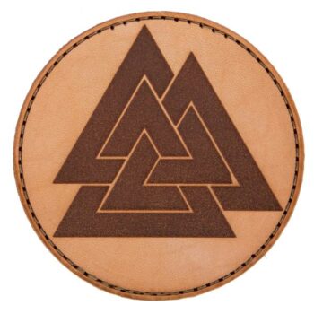 MD-Textil Lederpatch Valknut sand