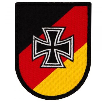 Café Viereck Patch Reserve Wappen schwarz rot goldfarben