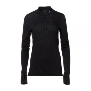 Aclima Pullover LightWool Zip Shirt jet black Frauen