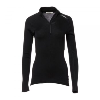 Aclima Pullover WarmWool Mock Neck jet black Frauen