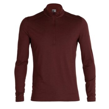 Icebreaker Langarmshirt Tech Half Zip Merino 260 Männer espresso