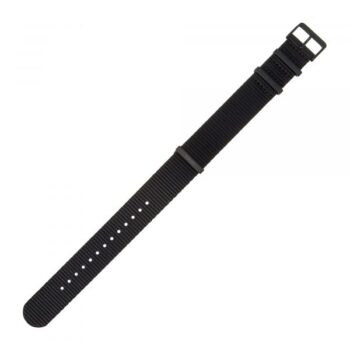 Uhrenarmband KHS Nato schwarz 22 mm