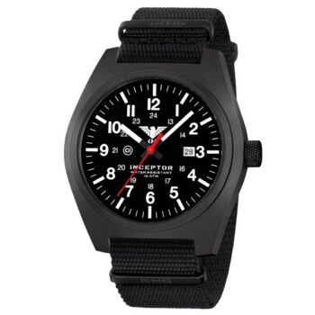 KHS Uhr Inceptor Black Steel Natoband schwarz