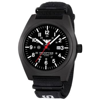 KHS Uhr Inceptor Black Steel XTAC Natoband schwarz