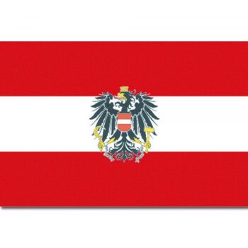 Flagge Österreich (mit Wappen)