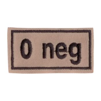 Abzeichen Bloodpatch 0 neg khaki