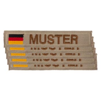 Namensbänder 5er Set DE khaki