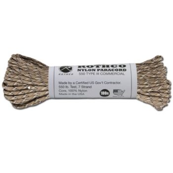 Rothco Fallschirmleine Nylon Type III 550 LB desert