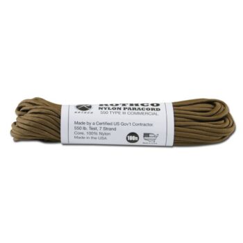 Rothco Fallschirmleine Nylon Type III 550 LB coyote