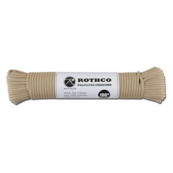 Rothco Fallschirmleine Polyester Type III 550 LB tan