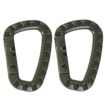 ABS Karabiner Kunststoff oliv 2er Pack