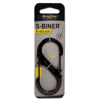 Nite Ize Karabiner S-Biner SlideLock Gr. 4 Edelstahl schwarz