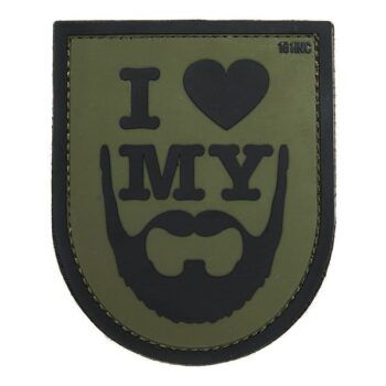 101 Inc. 3D Patch I love my Beard grün