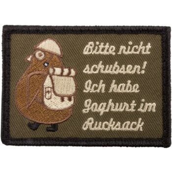 Café Viereck Patch Bitte nicht schubsen