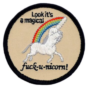 Café Viereck Patch Fuck Unicorn