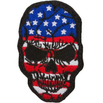 Café Viereck Patch Amerika Skull