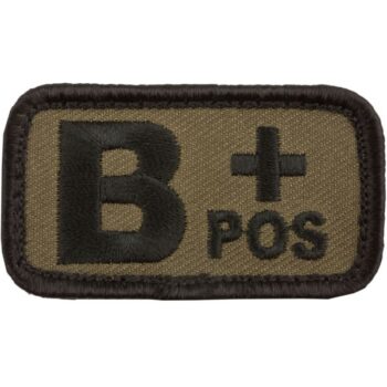 Café Viereck Patch Blutgruppe B pos