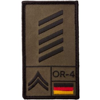 Café Viereck Rank Patch Oberstabsgefreiter oliv